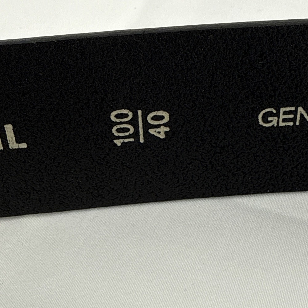 Fossil Mens Black Genuine Leather Belt Silver Buckle Size 40 Casual Career - Picture 10 of 16
